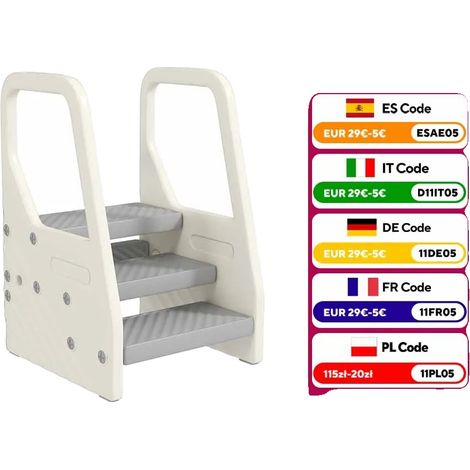 Tabouret pour enfants, Hauteur 65,5 cm, Largeur 42 cm, Longueur 43 cm, Réglable, Méthode de montage (1/5)