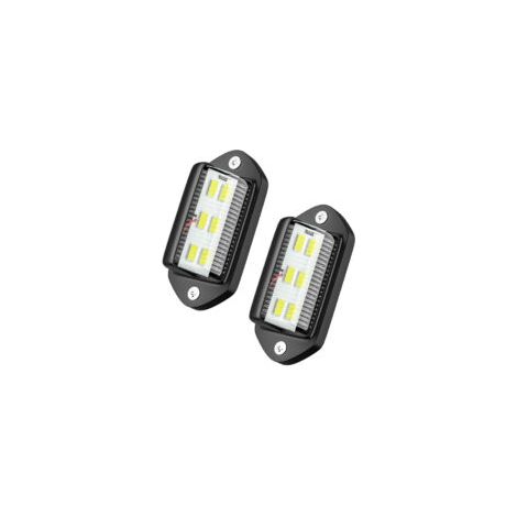 2 wasserdichte LED-Kennzeichenleuchten, 6 SMD-LED-Rückleuchten, Kennzeichenbeleuchtung für 12V/24V LKW, Transporter, Anhänger, PKW, Wohnwagen - Crezuo (1/4)