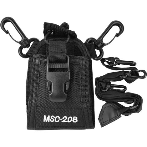 Étui ceinture en nylon portable pour talkie-walkie radio bidirectionnelle, noir (1/5)