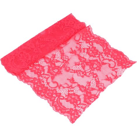 10 Yards breite Spitzenborte, vielseitig verwendbar, 4 Farben, 23 cm breit, modisch-elegantes Accessoire für Bekleidung und Haushalt, Rot (1/5)