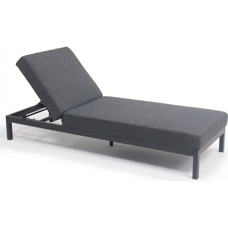 Bain de soleil en aluminium gris
