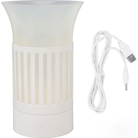 Ortviai Lampe de chevet en forme de vase avec LED, alimentation USB ou piles AA, design décoratif pour chambre, salon et salle à manger (1/5)
