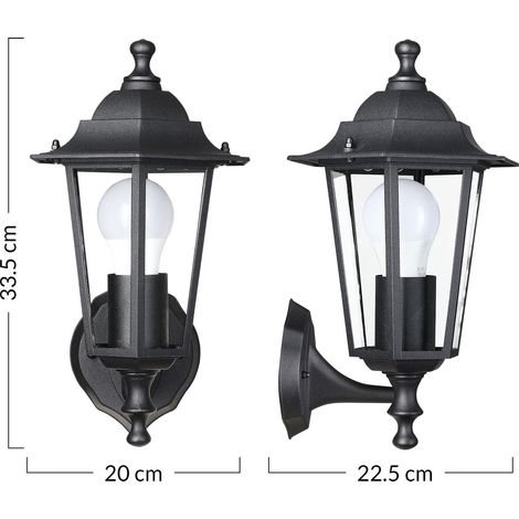 Outdoor wall light ip44 aluminium e27 socket