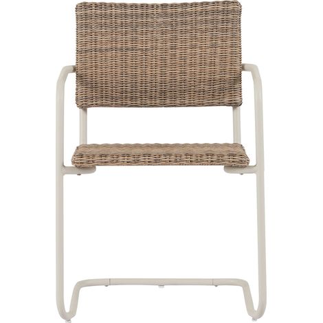 Camille Gartenstuhl Polyrattan natur, grau.