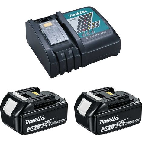 Power Set MAKITA (2 x 18V 3,0 Ah + DC18RC) (1/3)