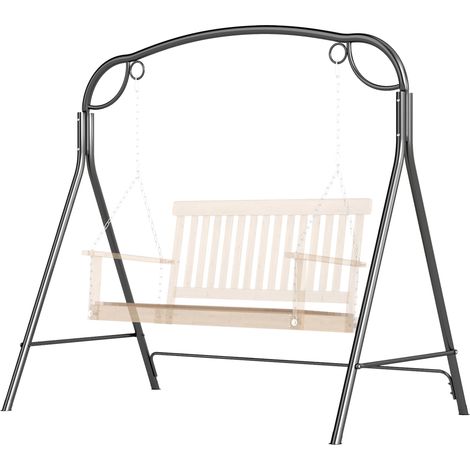 Support de balançoire en métal, structure robuste avec pieds en A pour une utilisation extérieure, 172 x 126 x 170 cm, finition bronze (1/5)