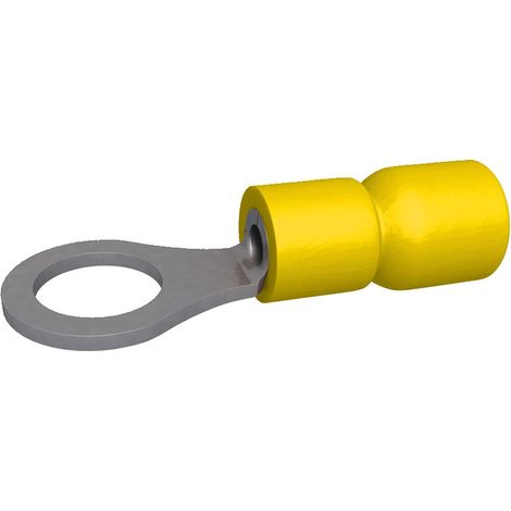 cosses rondes trou de 4 jaune - boite de 100
