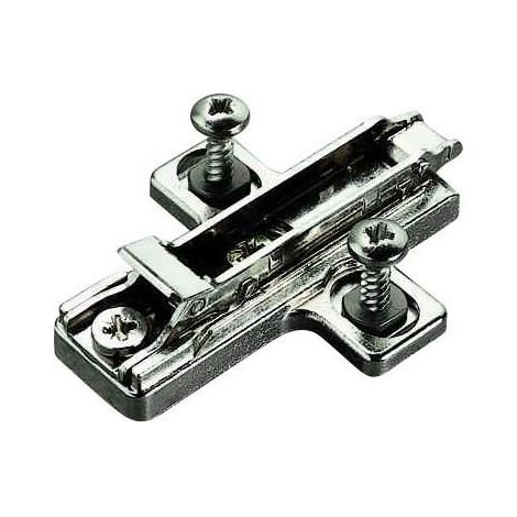 Embase zamac cruciforme – Décor nickelé – Fixation manchon à expansion – Pour séries 100, 200, Logica, Silentia, Push – Salice