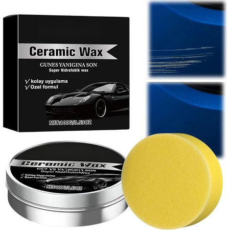 Cream Polish Wax for Car,Mpolissage Voiture Efficace, Car Scratch Remover Et Lustreur Carrosserie Voiture, Enlever Rayure Profonde Verre, Kit Polissage Verre, Efface Vitre, Polish Pare Brise Voiture (1/5)