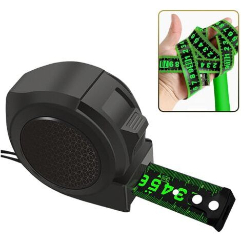 royaluxe-Ruban à mesurer en acier fluorescent, ruban à mesurer de précision fluorescent pour la nuit noire, résistant à l'abrasion, contrôle de rétraction et autobloquant (10 m) (1/5)