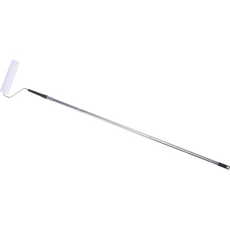 Rouleau de peinture 5 pièces manche télescopique détachable outil mural maison avec rouleau fibre tissée 9 pouces poignée caoutchouc pour murs plafond meubles DIY facile à installer lot de 3 blancs (1/5)
