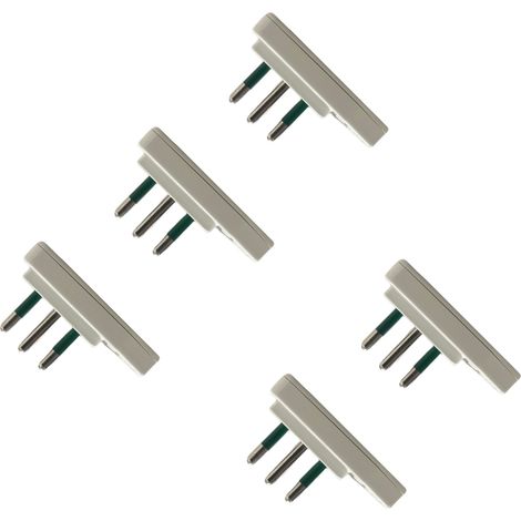 gloca Set 5 Spine Piatte Salvaspazio 10A Colore Bianco Standard Italiano 250V
