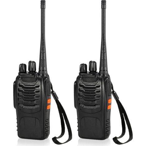 2 Stück 16-Kanal FM/UHF 400–470 MHz Walkie-Talkies, tragbare Handfunkgeräte mit großer Reichweite, 1500-mAh-Akku und Taschenlampe (1/5)