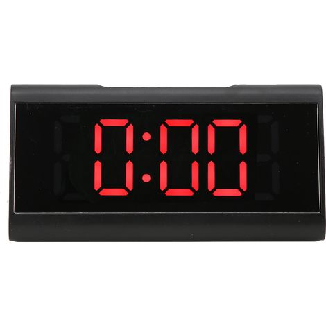 Réveil miroir LED numérique silencieux et lumineux noir avec câble USB pour enfants et adultes, idéal pour la chambre, le bureau, la maison ou l'école (rouge) (1/5)