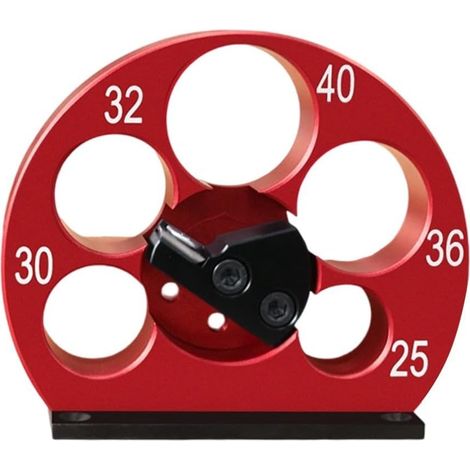 Gabarit réglable en bois pour la fabrication de tourillons (8–20 mm) – Outil en alliage avec lame tranchante en carbure  compatible avec perceuse électrique pour le travail du bois (5 tailles de trous (1/5)