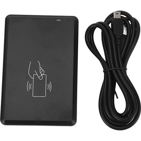 Lector de tarjetas RFID IC de alta frecuencia de 13,56 MHz para control de acceso USB, lector de tarjetas magnéticas y tarjetas inteligentes, compatible con sistemas de seguridad y software profesiona (1/5)
