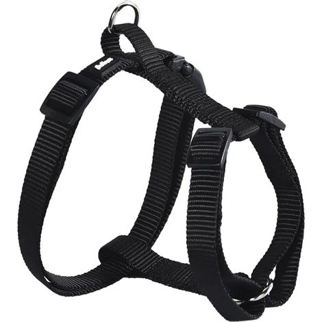 Harnais en Nylon Noir - Ajustable 40-65 cm (1/3)