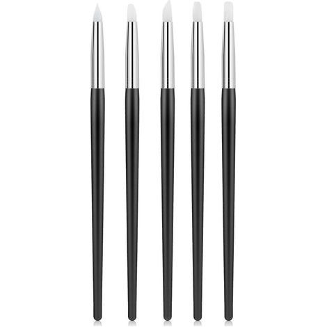 Set mit 5 flexiblen Silikonpinseln zum Modellieren mit Ton (1/5)