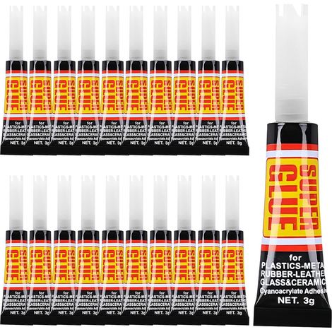 Colle Forte Extra Forte 20 × 3g, Super Glue à Séchage Rapide et Transparent (1/5)