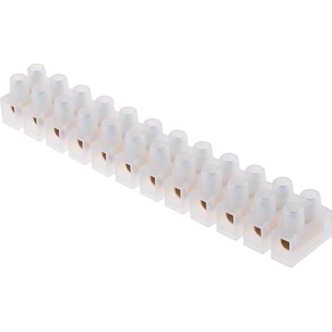 Bornier de raccordement RS PRO, 12 pôles , A visser, 25mm², 60 101A ( Prix pour Paquet de 5 ) (1/2)