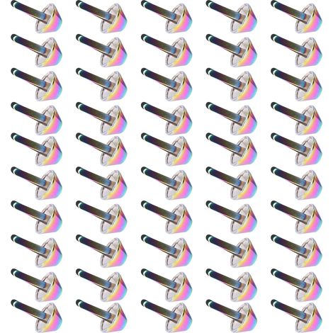 Têtes de rivets - Fabrication soignée, motifs colorés, rivets coniques en fer légers et portables pour le bricolage (15 mm)