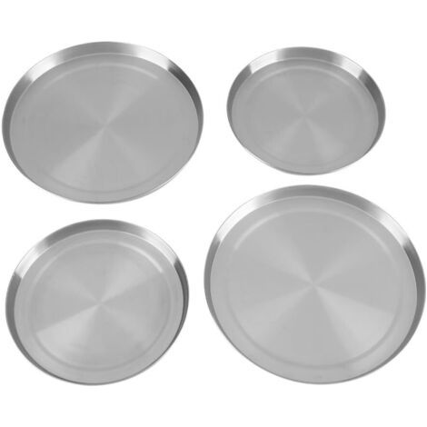 QORVA-Lot de 4 housses de protection universelles en acier inoxydable pour plaques de cuisson (1/5)