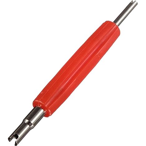 Clé À Molette Pour Noyau De Pneu - Acier Revêtu Anti-Corrosion - Pour Voitures Camions Motocyclettes Et Climatisation - 122 Mm - Rouge (1/5)