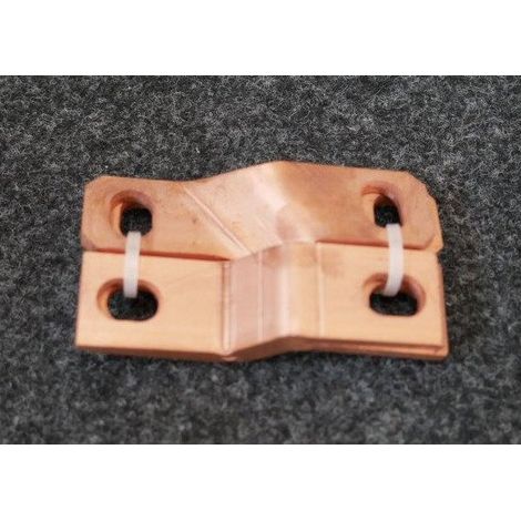 Kit de 4 connecteurs cuivre equerre longueur 75x20mm pour disjoncteur-interrupteur 250A commande directe Univers HAGER (1/2)