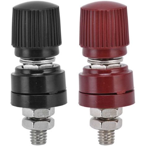 Bloc de bornes de régulateur de tension M6 32mm, 10 paires, vis 333, 0-380V, rouge et noir (1/5)