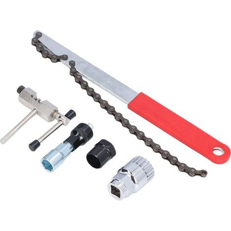 Kit de Réparation Chaîne Vélo avec Outil Extracteur et Clé à Pédalier pour Entretien Bicyclette (1/5)
