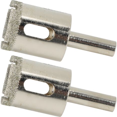 2 Forets Scie Cloche HSS 25mm Couteau Perceuse Ouverture Outillage Carrelage Marbre Granit Pierre (1/5)