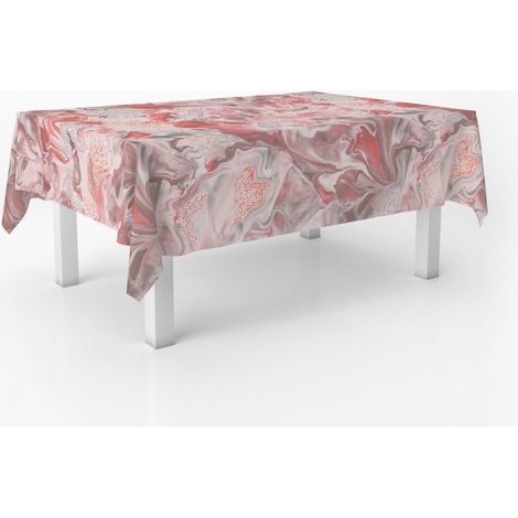Nappe Toile cirée Anti-Taches Lavable carrée 140x140 Rouge (1/5)
