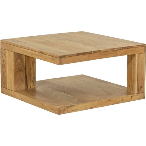 Table basse carrée en bois d'acacia Caël (1/5)