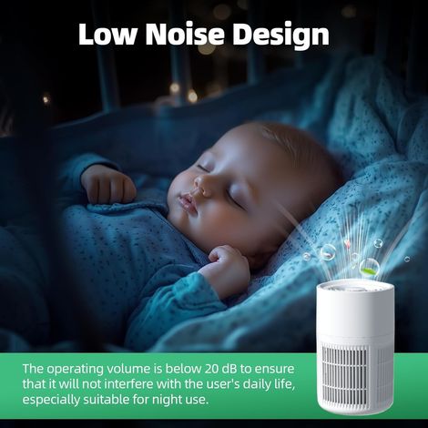 FLITI HEPA Air Purifier 20m² Silent 20dB USB Modern White (1/5)