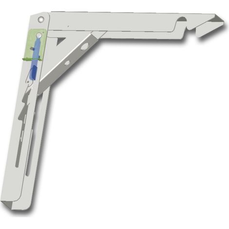 Konsole Klapponette klappbar mit Sicherung, Tiefe 300 mm, Stahl verzinkt