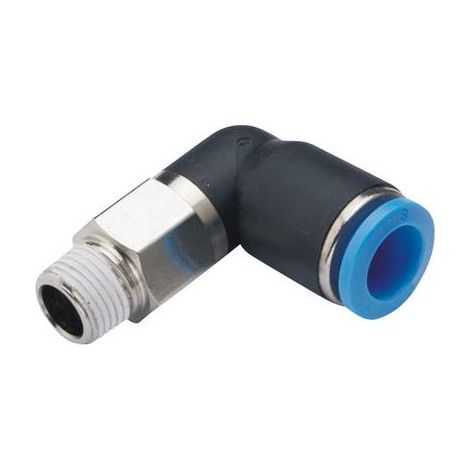 TRU COMPONENTS RACCORD COUDÉ TC-10462488 GPL8-02 Ø DE TUYAU: 8 MM TAILLE DU FILETAGE: R1/4 1 PC(S) (1/2)