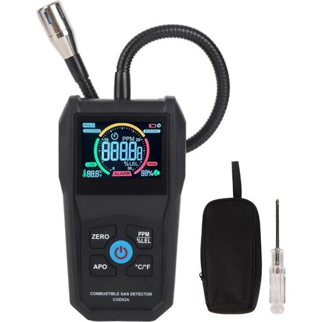 Détecteur de gaz combustible 50-50000PPM, écran d'affichage LCD, testeur de fuite de gaz Portable pour pipeline (1/5)