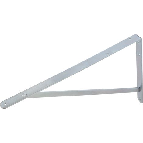 Wovar – Équerre de fixation galvanisée 330 x 500 mm – Écharpe inclinée pour charge élevée – Fixation murale avec vis 5 x 50 mm