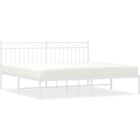 Maison Exclusive - Giroletto con Testiera Metallo Bianco 183x213 cm