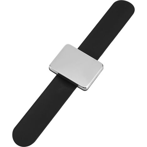 Bracelet magnétique de coiffure pour clips et pinces à cheveux, accessoire de salon noir (1/5)