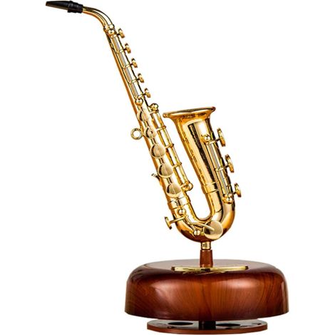 Vintage Mini Mechanical Saxophone Music Box (Saxophone) (1/5)