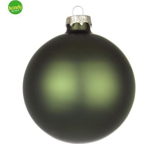 Sfera in vetro Bizzotto verde foresta opaco Ø8 cm