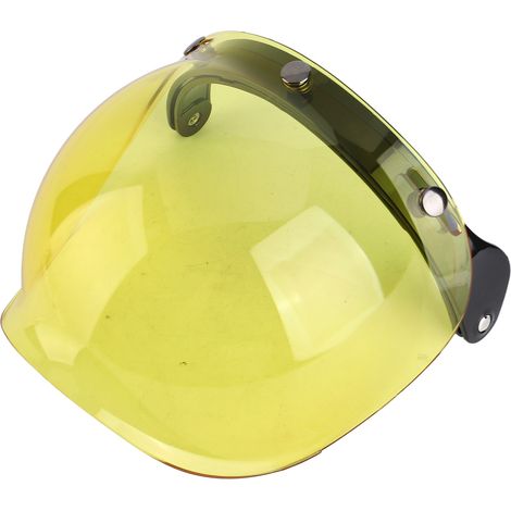 Casques de moto Lentille Rétro Anti UV Scratch Wind Shield pour Standard 3 Snap Open Face Jaune (1/5)