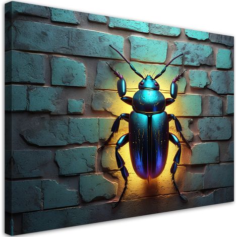 Tableau déco Néon insectes animaux 90x60 (1/5)