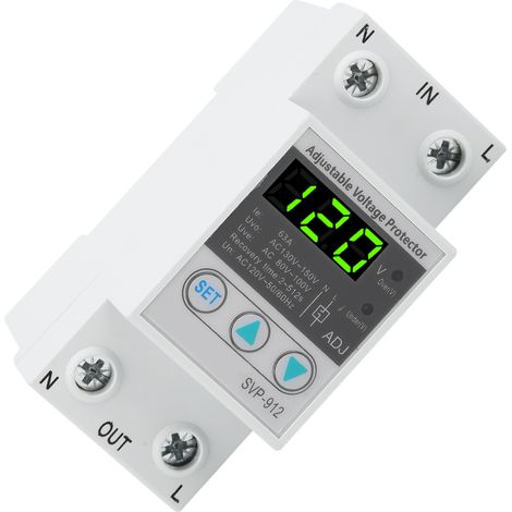 Interrupteur automatique de protection contre les sous-tensions réglable avec réarmement automatique SVP912 120VAC 63A (1/5)