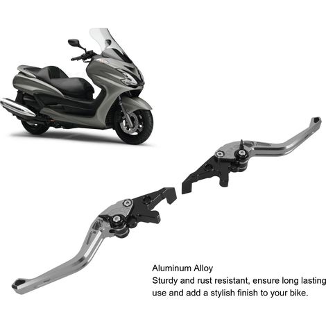 Maneta de freno y embrague de aluminio CNC con 6 ángulos ajustables para Yamaha XMAX 400 (2013-2021). (1/5)