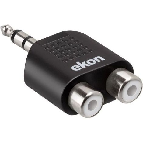 Ekon ECASPLITJACK1M2RCA splitter audio Nero