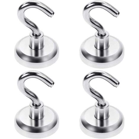 Pair Set mit 4 Neodym-Magnethaken – 25 mm – Für Küche, Bad, Garage, Büro