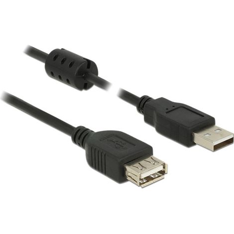 Delock Câble USB USB 2.0 USB-A mâle, USB-A femelle 2.00 m noir 84885
