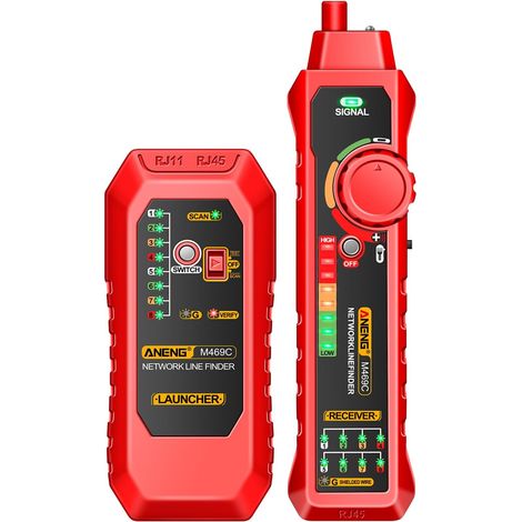 Détecteur de câble réseau multifonction Testeur de câble Outil de réseau Récepteur de suivi de câble Compteur de piste Analyseurs de réparation de réseau (1/5)